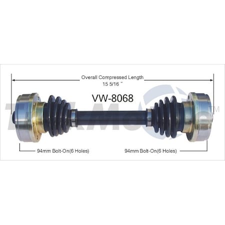 Surtrack Axle Cv Axle Shaft, Vw-8068 VW-8068